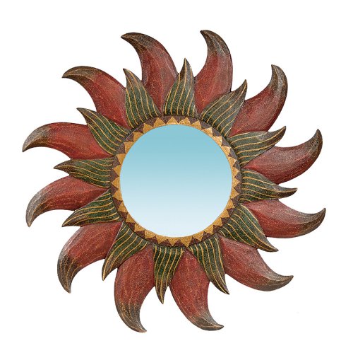 All Natural Handmade Mirror - Round Sunburst Design
